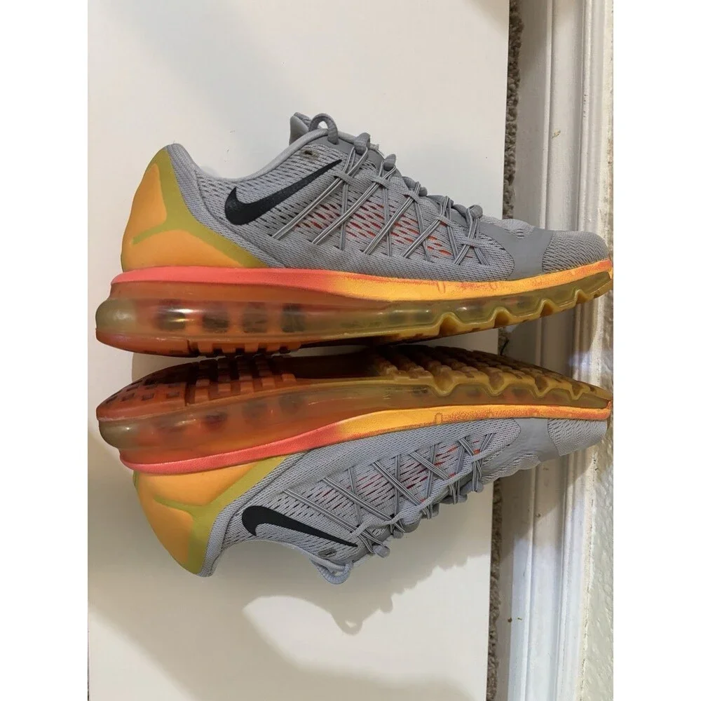 Nike Air Max 2015 Men’s Size 10.5 Wolf Grey Total Orange 698902-080